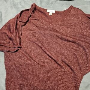 Dress Barn Burgundy V-Neck Sweater